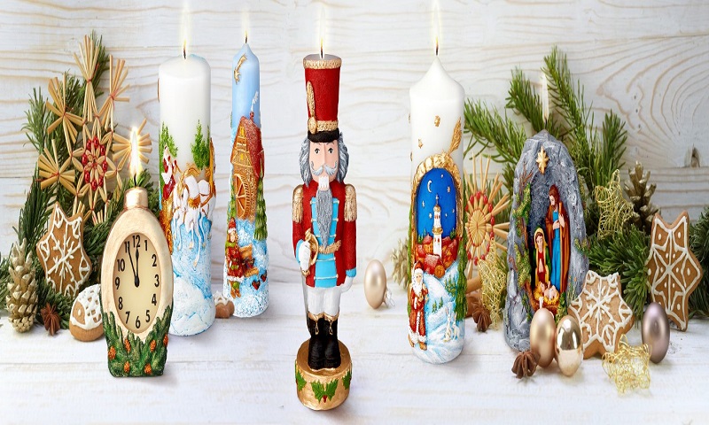 CHRISTMAS pillar candles