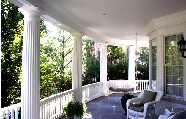 Porch with Fiberglass Columns